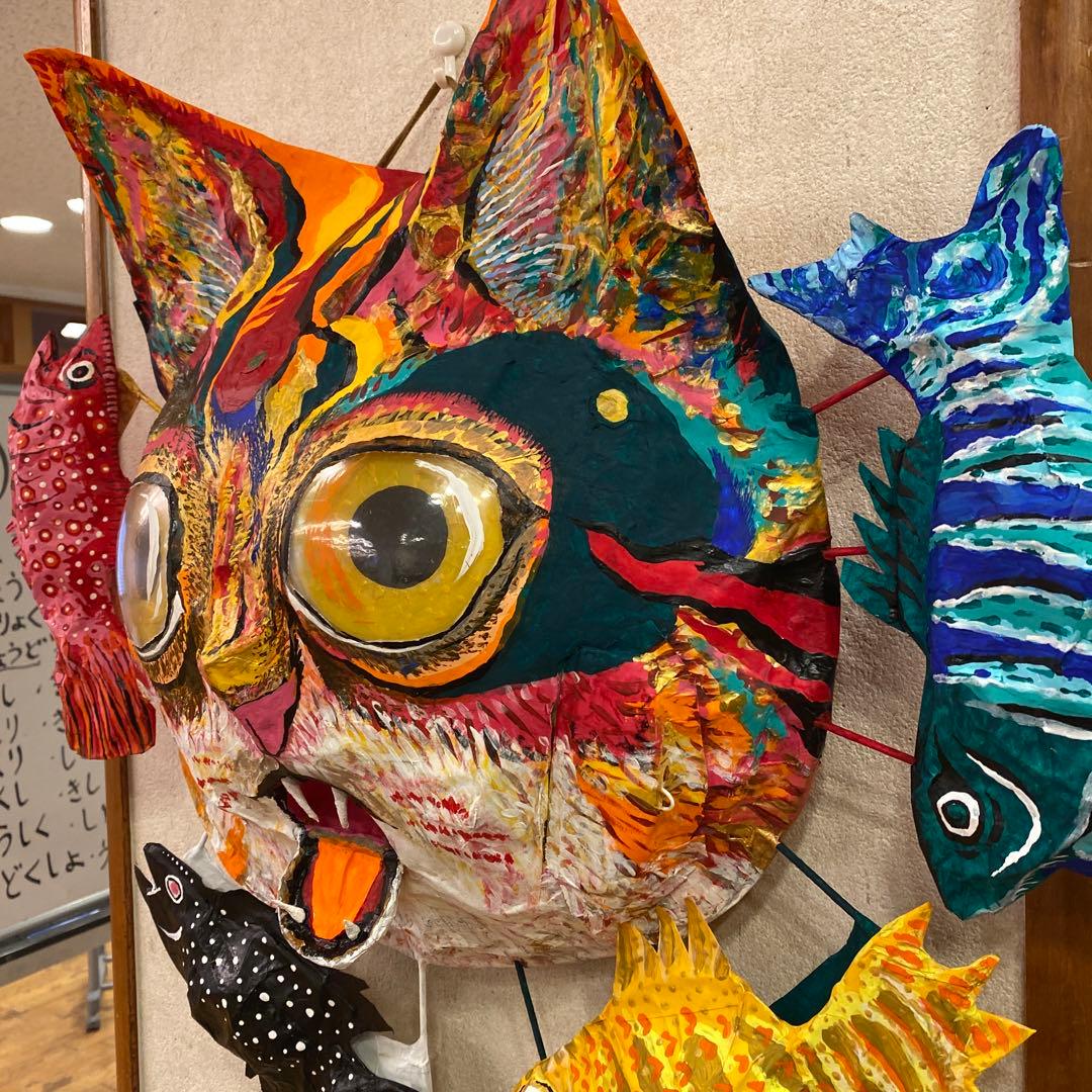 ネコ　猫　にゃんこ　大きい　手作り　ハンドメイド　壁飾り　造形看板　アート