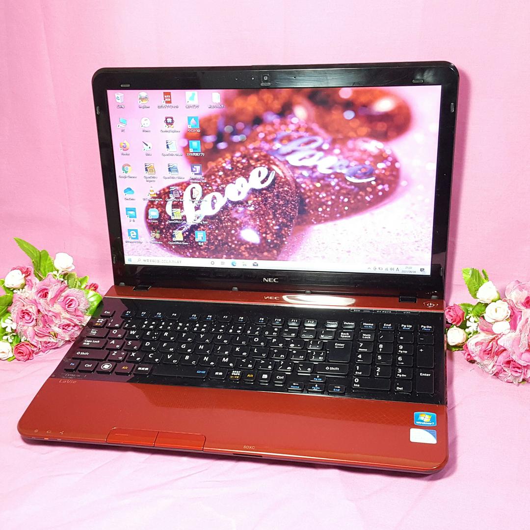 Win10❥レッド❥LaVie❥大容量❥HDMI❥Webカメラ❥テレワーク可能❥