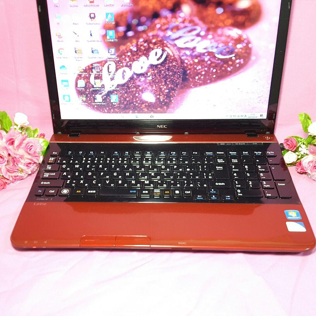Win10❥レッド❥LaVie❥大容量❥HDMI❥Webカメラ❥テレワーク可能❥