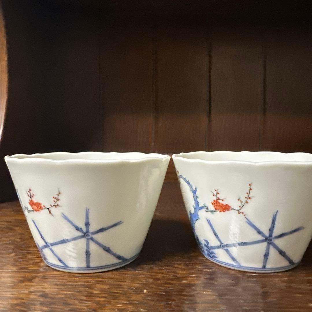 未使用. 酒井田柿右衛門. 梅垣根文. 小鉢二客