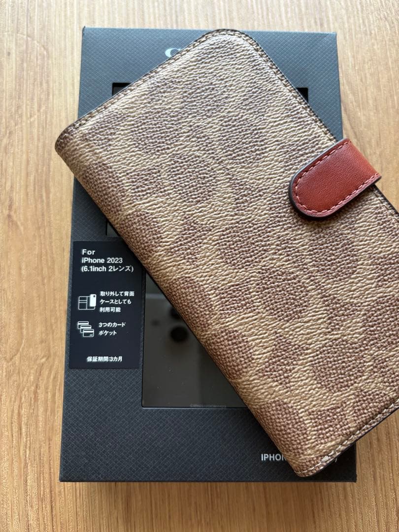 COACH フォリオ・シグネチャーキャンパス手帳型iPhoneケース