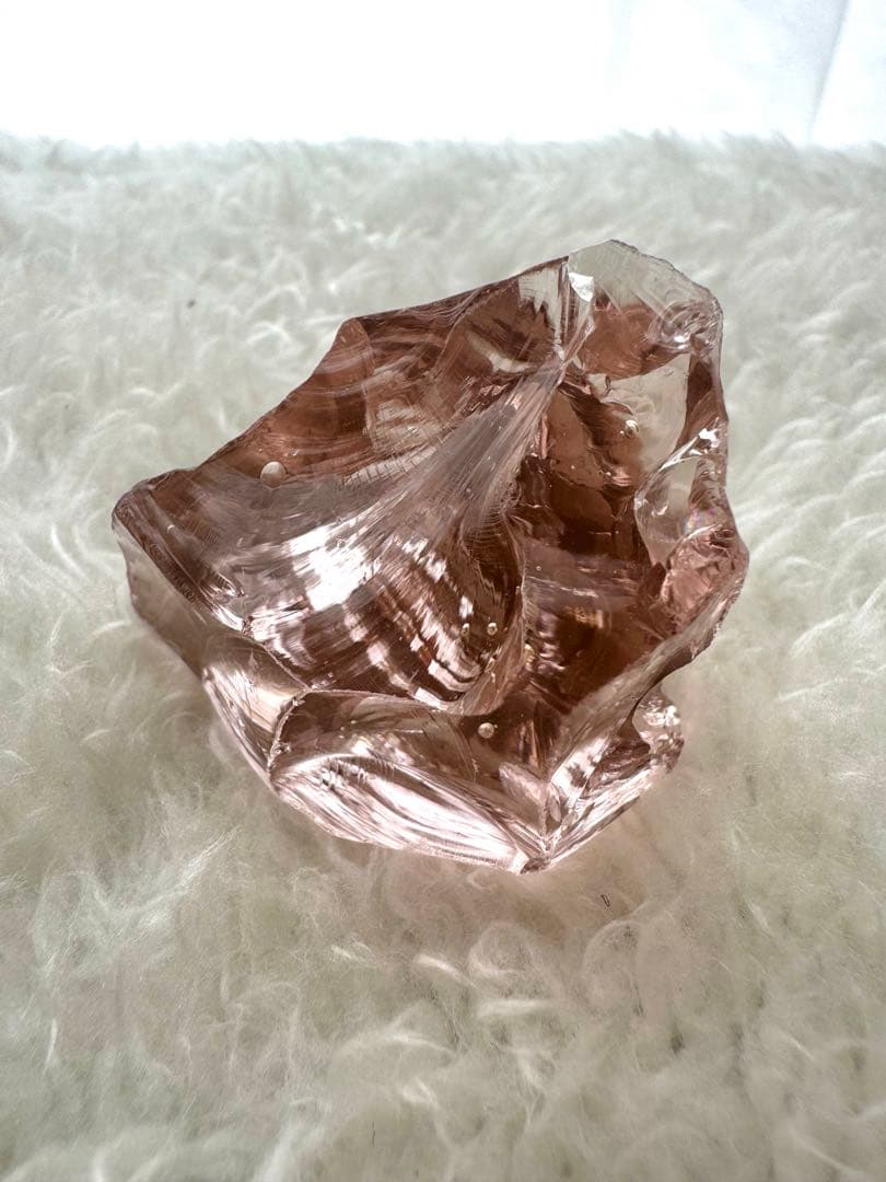 アンダラクリスタル シエラネバダ産 シャンパンピンク 置物＆ペンダントトップ