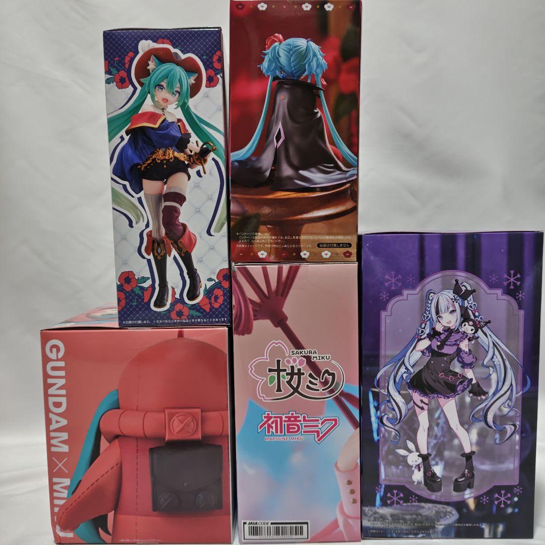 【未開封】初音ミク フィギュア 5種セット 桜ミク 雪ミク クロミ ガンダム