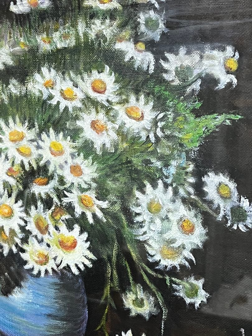 デイジーの油絵 F8（幅455×高さ380）のサイズ（額別）※額も付きます