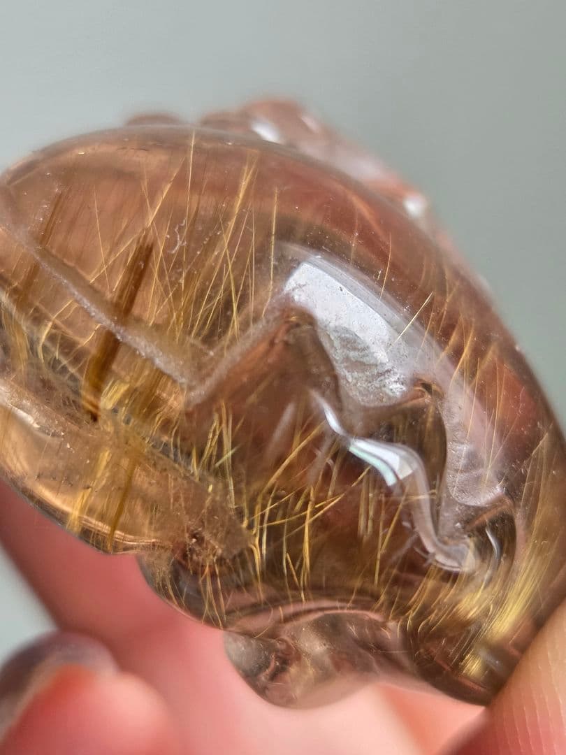 スモーキールチルクォーツ龍亀