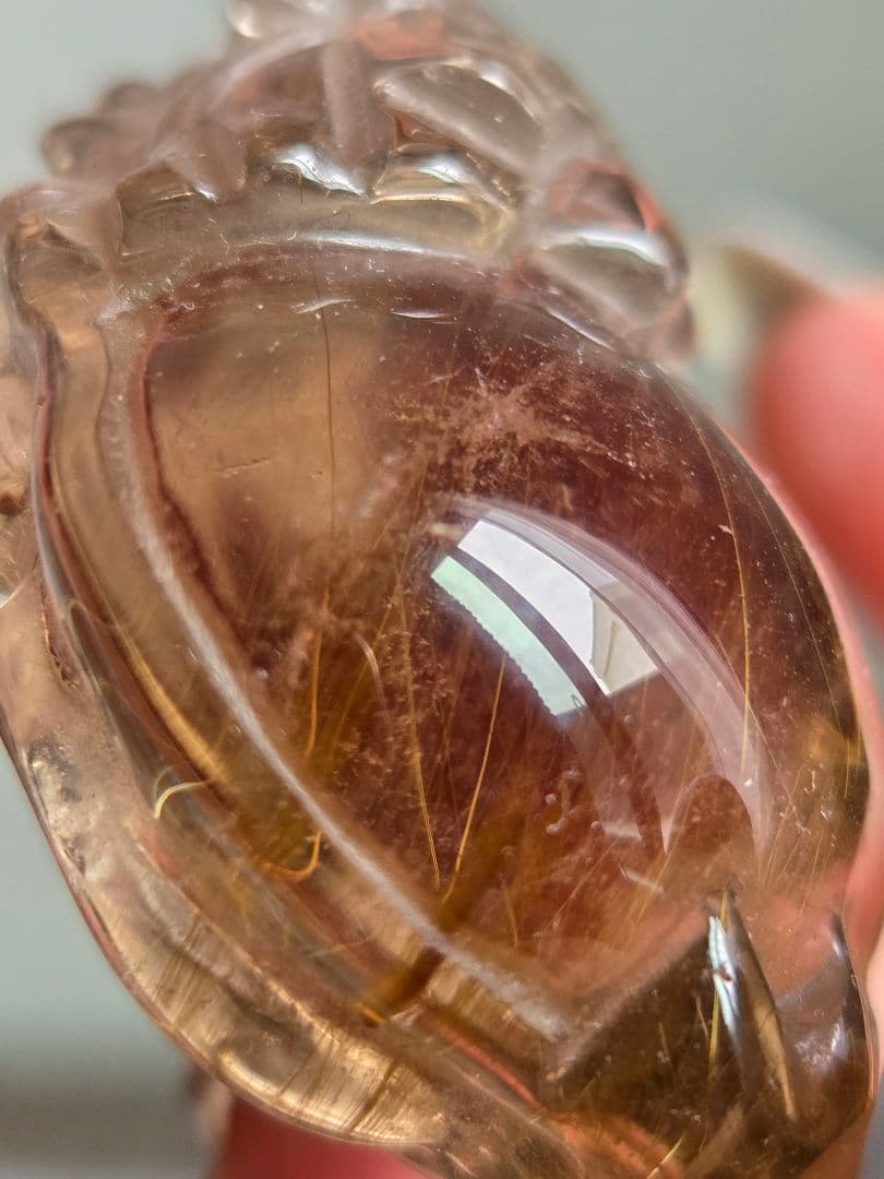 スモーキールチルクォーツ龍亀