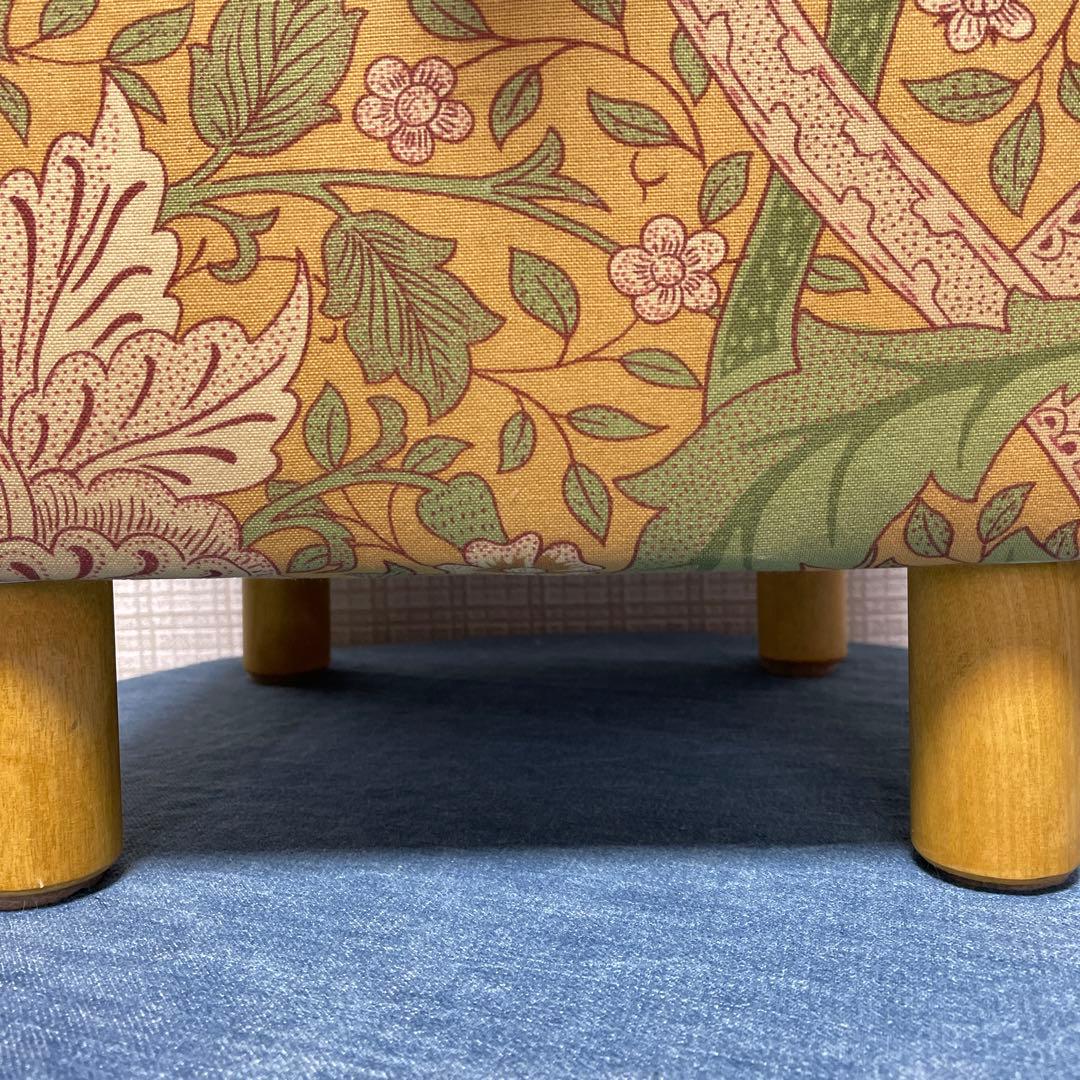 ウィリアムモリスの生地で作ったインテリア茶箱(10kgスツール型)