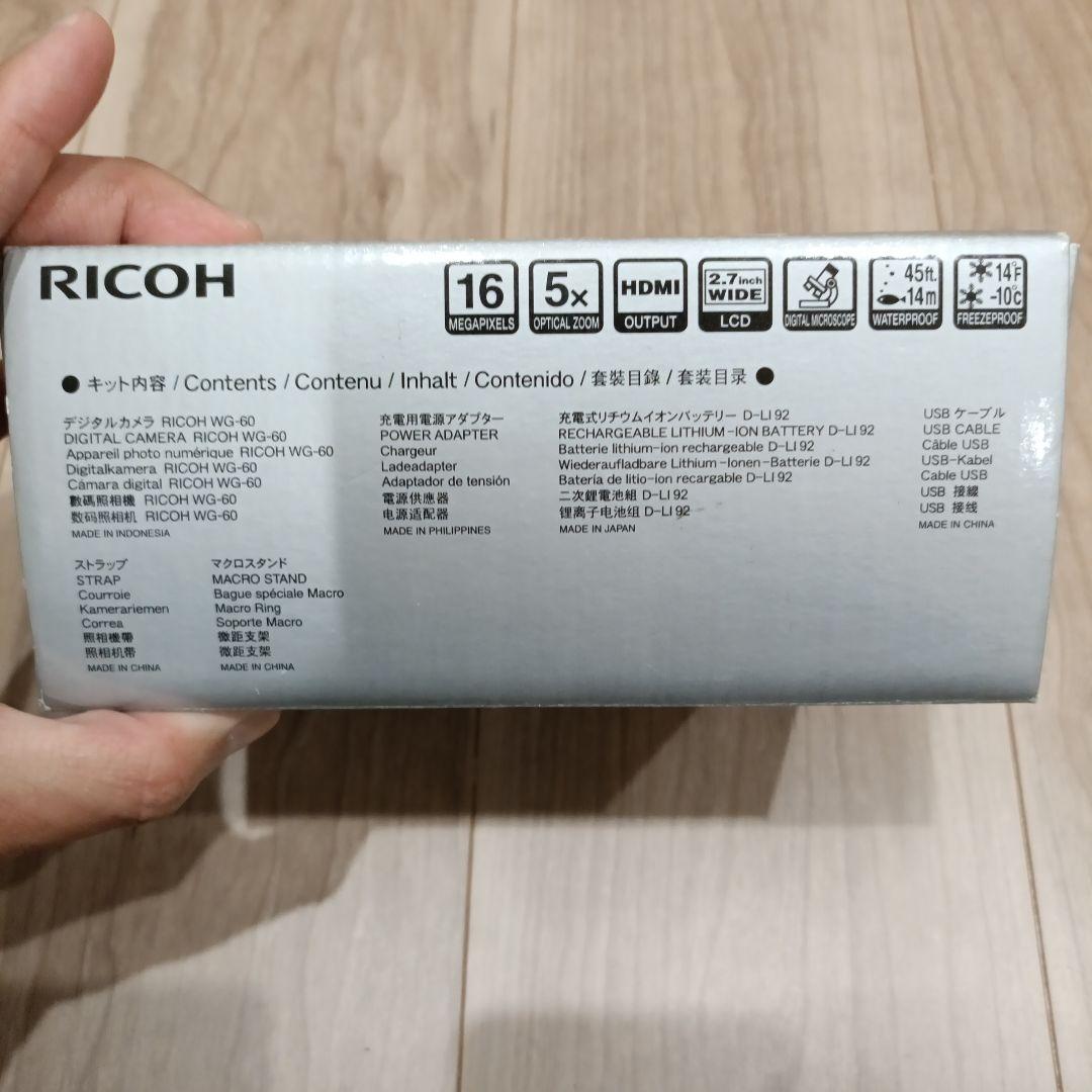 【未使用】RICOH WG-60　取説、付属品、箱、全て揃っています！