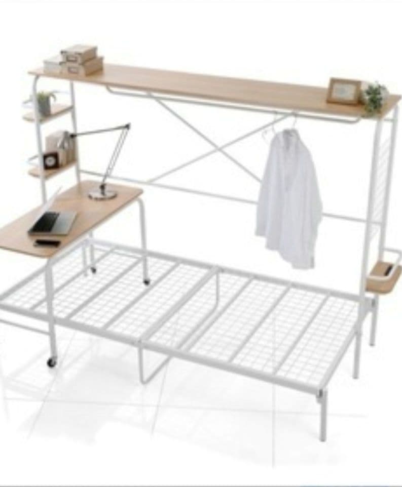 ロフトベッド・デスク付き・ホワイト　セミダブル　引取柏市