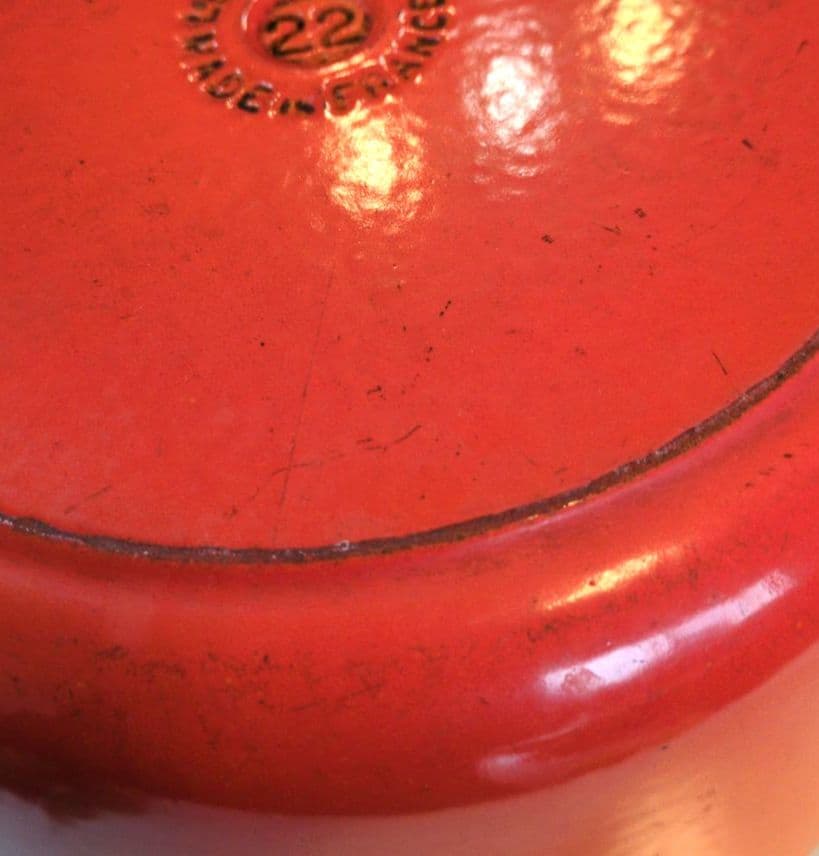 【フランス製】ルクルーゼ　両手鍋　ホーロー　22センチ　無水調理ok