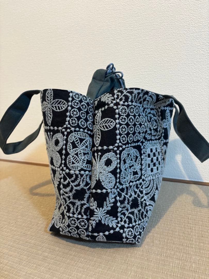 トートバッグ ミナペルホネン 巾着付き ハンドメイド