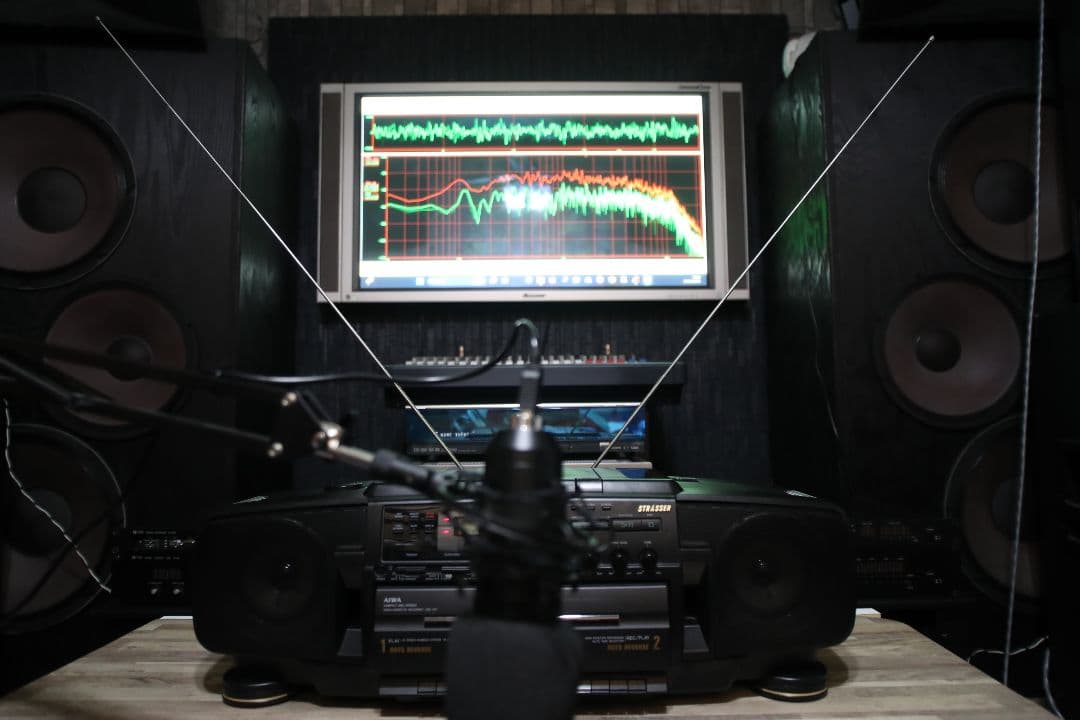 AIWA　ダブルウーハー搭載バブルラジカセ　レストアベース品