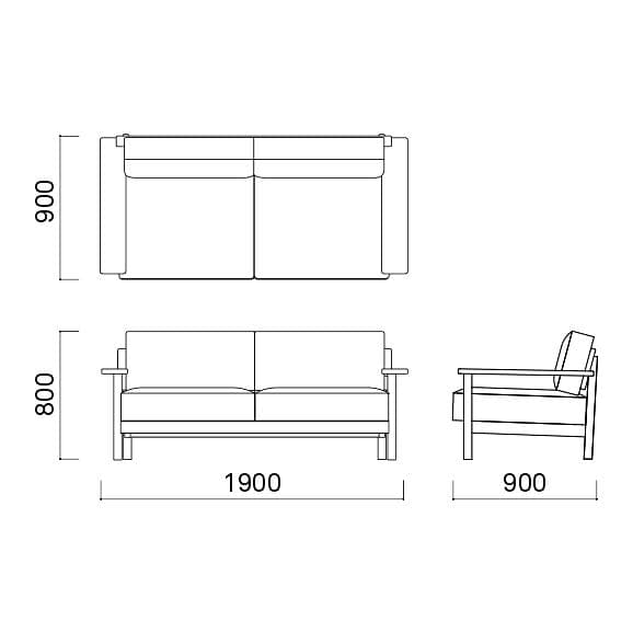 DIMANCHE SOFA ディモンシュ ソファ レザー 2.5人掛け