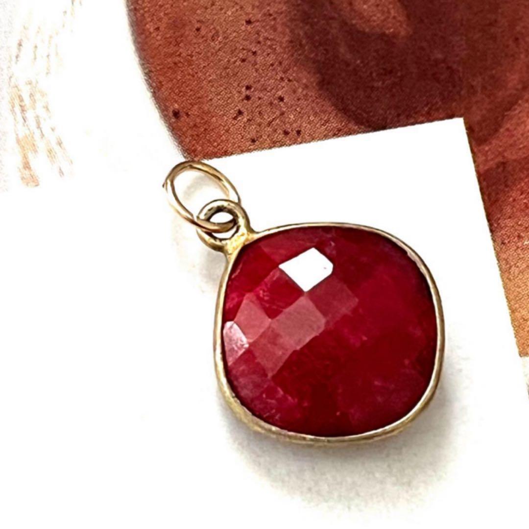 キャトル様確認ページ☺︎ 1点作品☺︎ 大粒サファイア14kgfネックレストップ