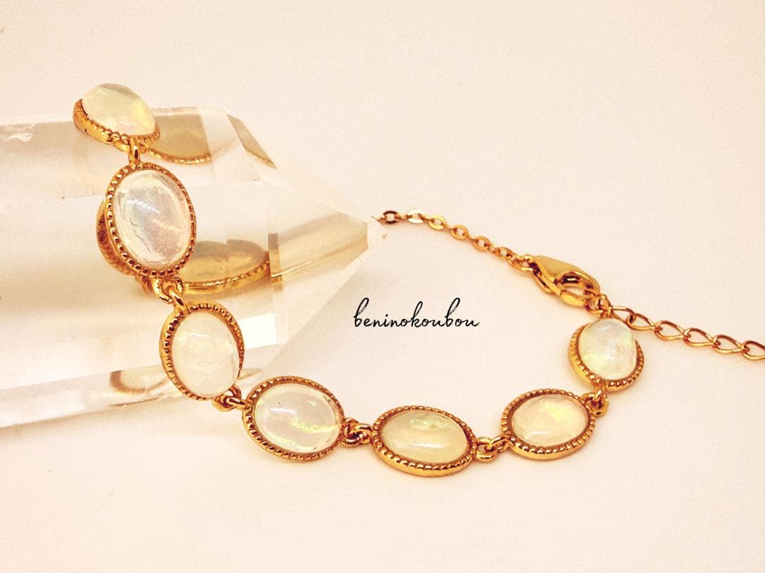 心を満たす虹色の輝き⭐︎4Aプレシャスオパール Silver925上品ブレスレット