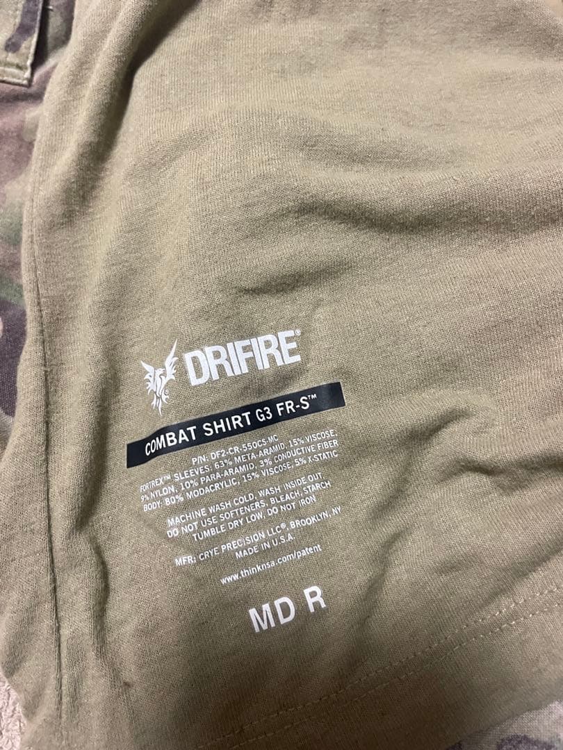 【極希少・実物難燃】CRYE PRECISION G3 DRIFIRE FR-S