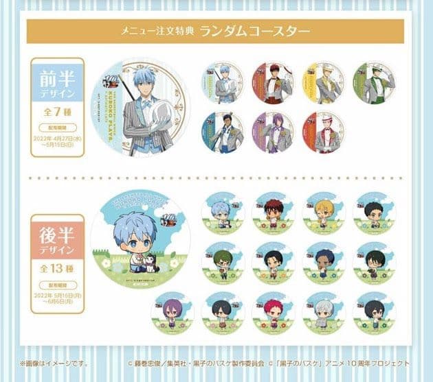 黒子のバスケ　コースターコンプリート・クリアカード　21点セット