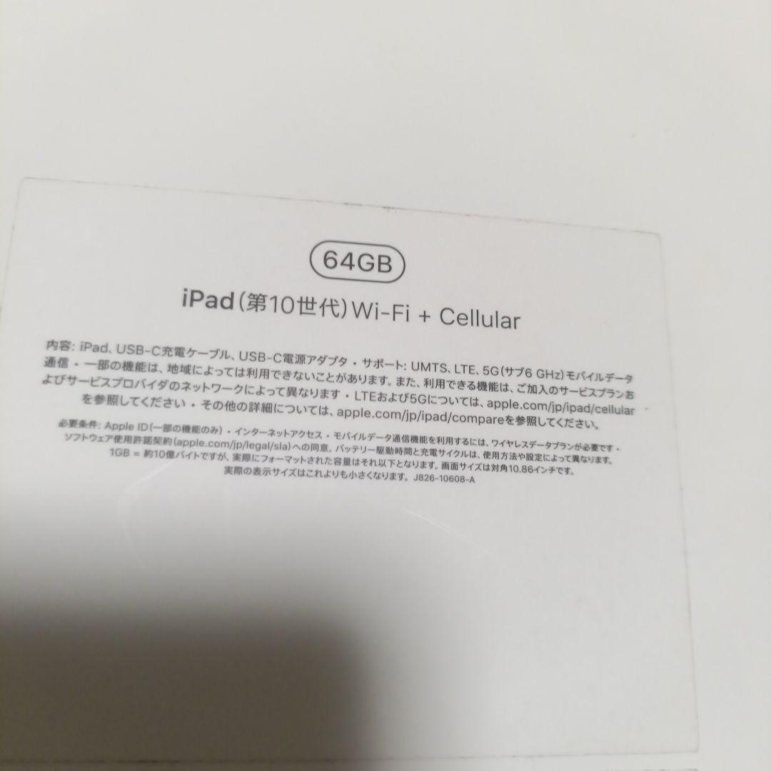 ジャンク品 iPad第10世代 64GB シルバー WiFi simフリー