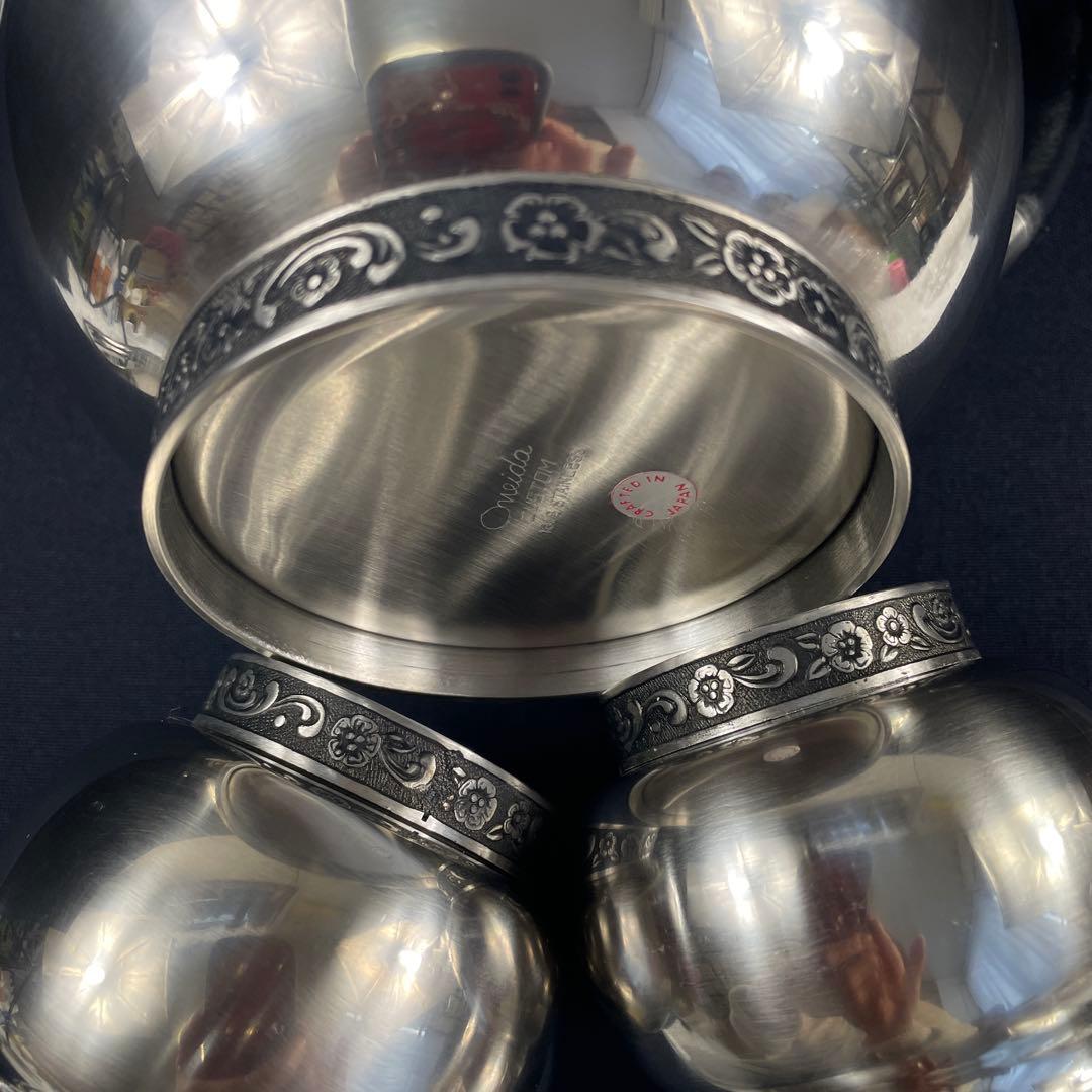 未使用・ONEIDA/オナイダ、洋食器、コーヒー4点セット、18／8ステンレス