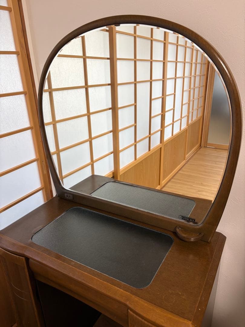 大塚家具　木製ドレッサー　鏡台　椅子なし