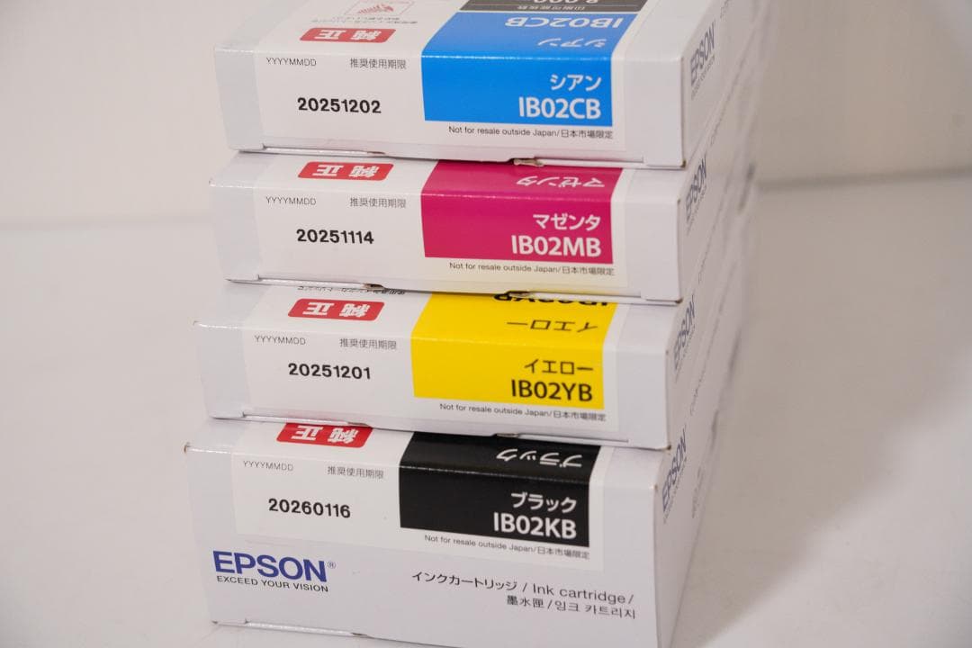 未使用 EPSON インクIB02KB IB02CB IB02MB IB02YB