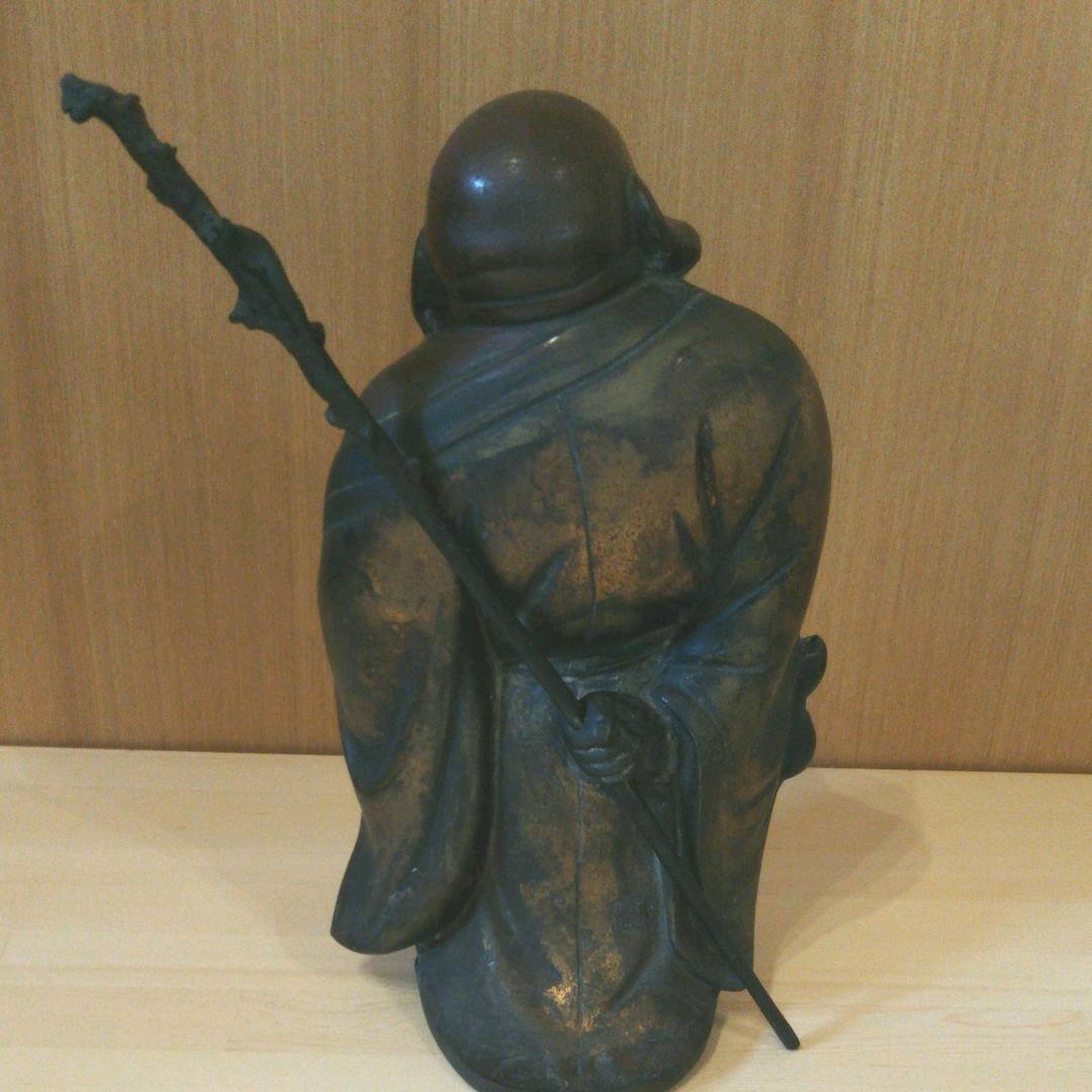 布袋様 銅製  置物 優しいお顔の布袋様