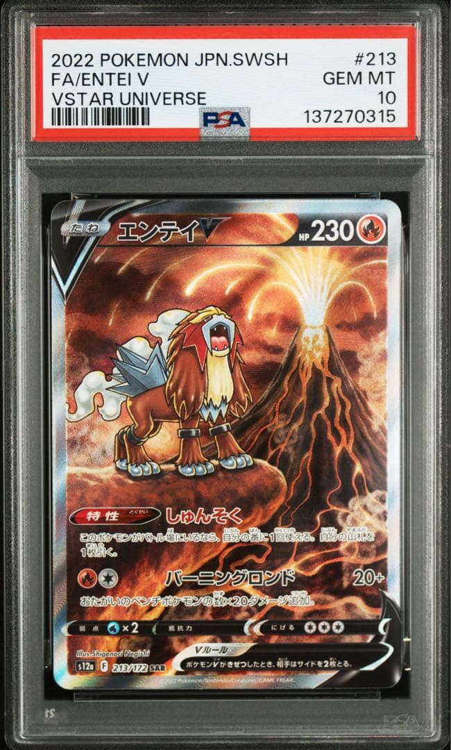 【PSA10 3連番】　エンテイ　スイクン　ライコウ　SAR