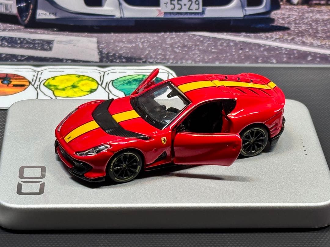 LBWK 308 GTB ミニカー 赤色 灰色2台セット レース仕様 おまけ付き