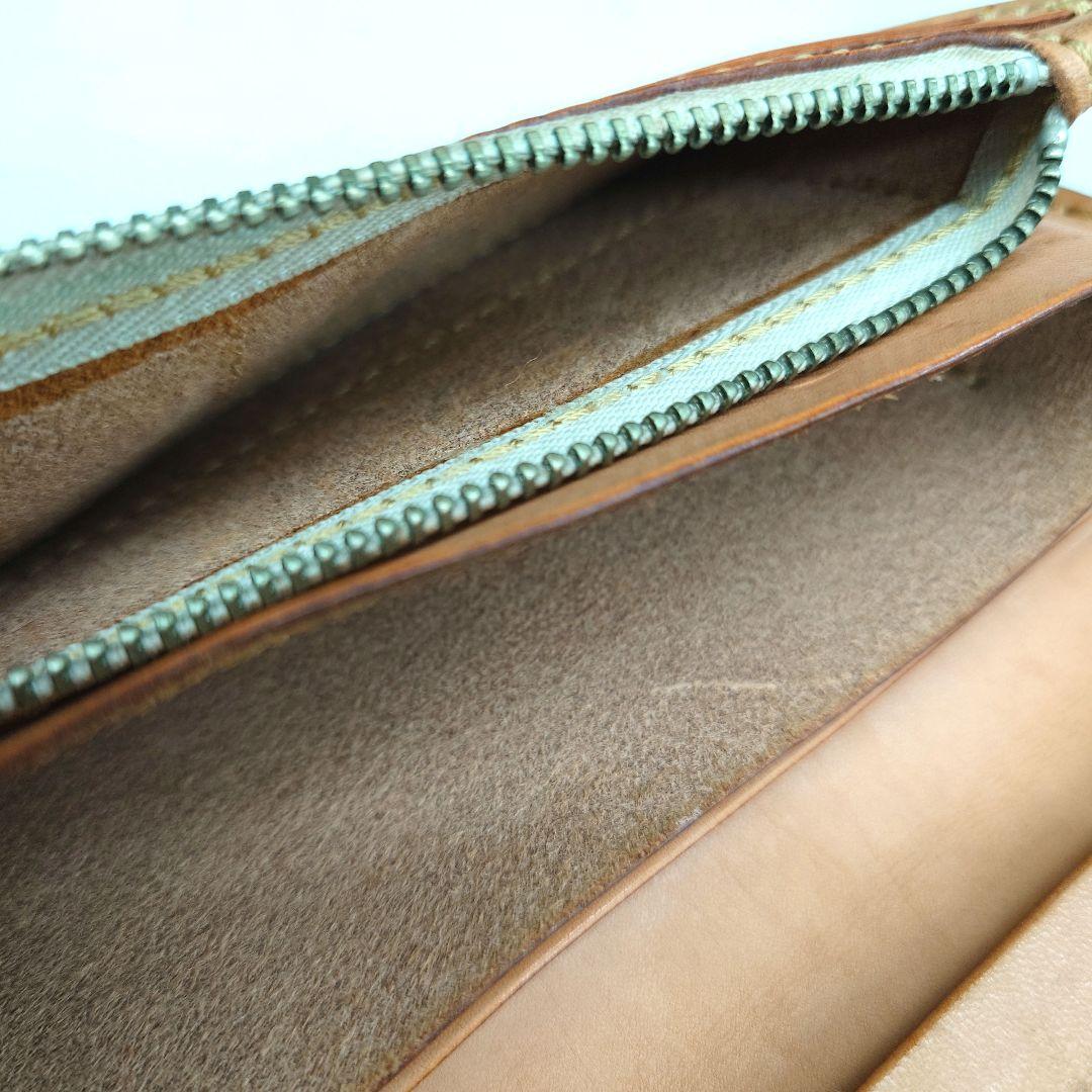 SAAD レザーウォレット　長財布　コンチョ　ターコイズ