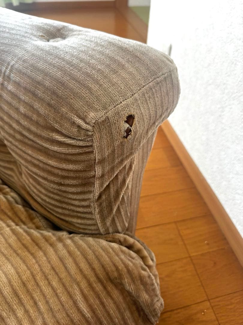 コーデュロイ 1Pソファ 1人掛け シングルソファ 1シーター モダン