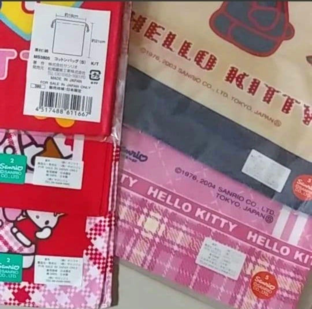 Sanrio サンリオ ハローキティ バッグ&巾着&ハンカチ他　平成レトロ