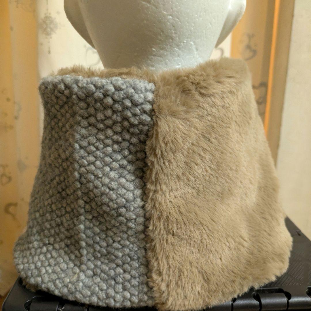 ミナペルホネン スヌード パース マスタード ハンドメイド ふわふわ