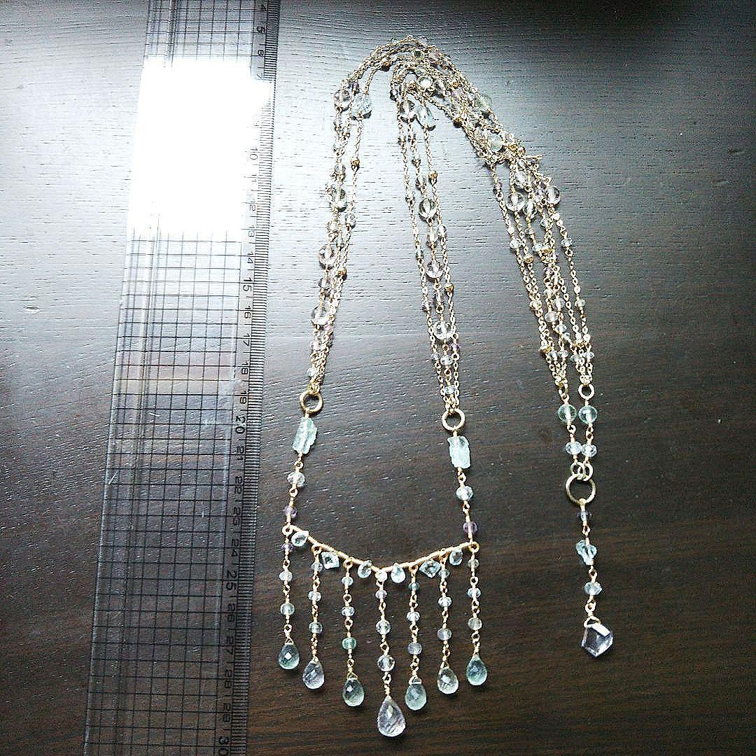 高品質 et sorbets ロングネックレス 約82cm 一点もの