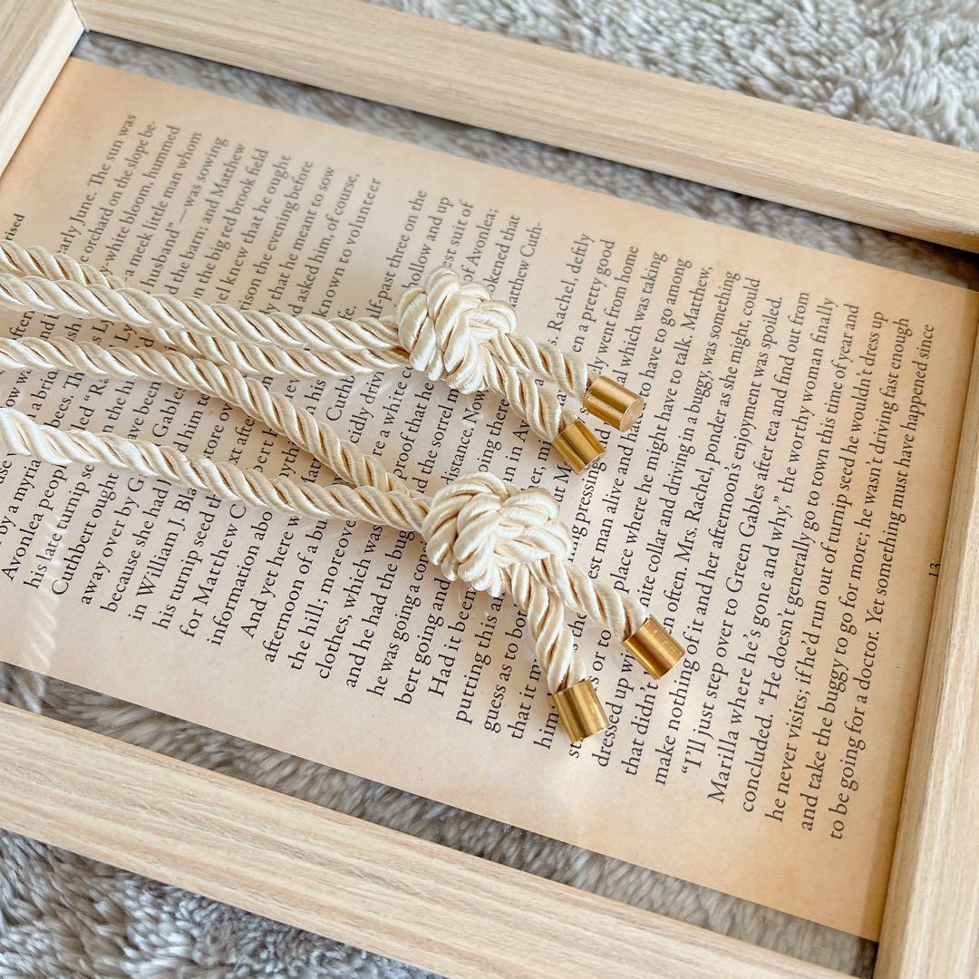 インド刺繍リボン　巾着ショルダーバッグ　アイボリー・ブラック2点