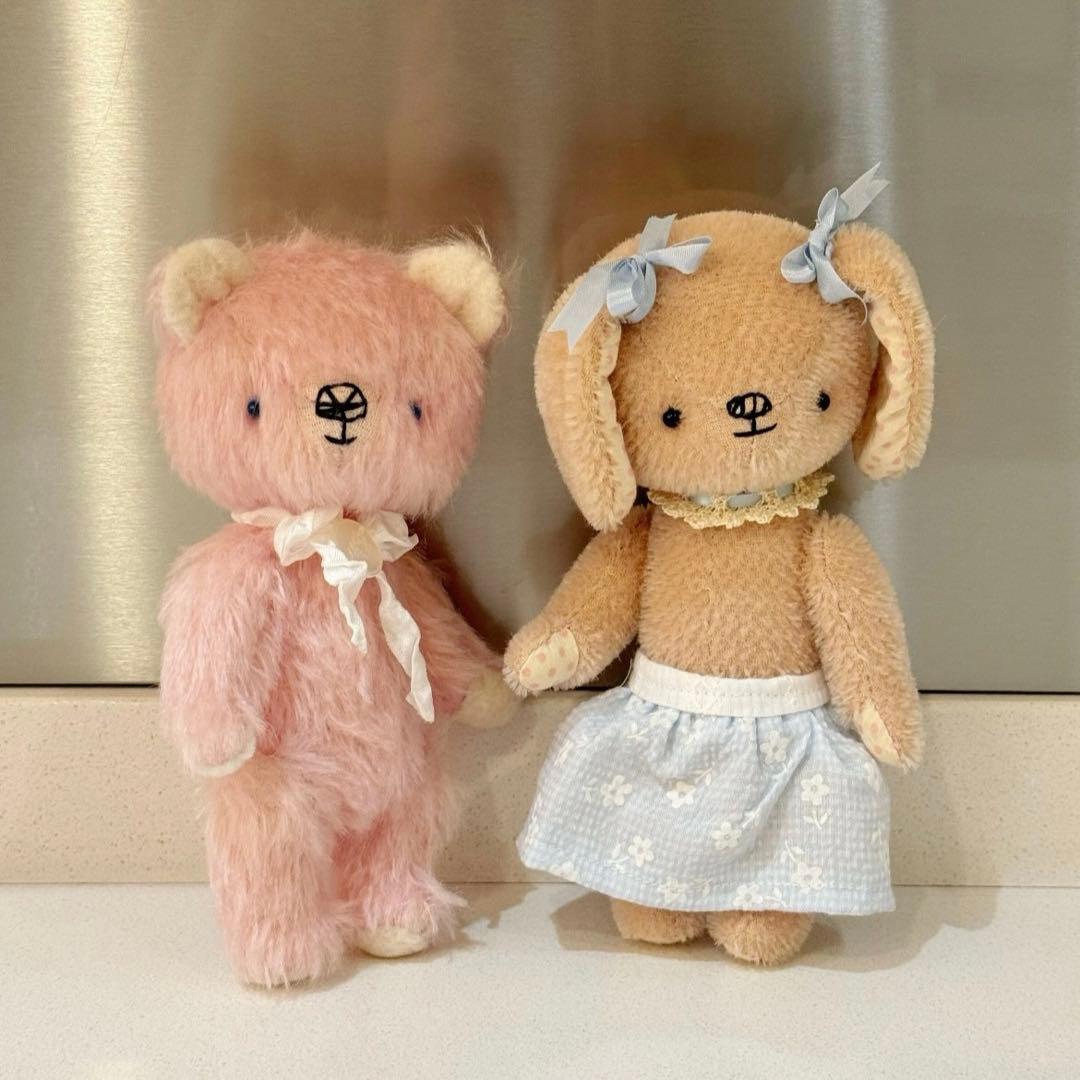 リトルピンクベア テディベア くま ぬいぐるみ ハンドメイド 海外作家様