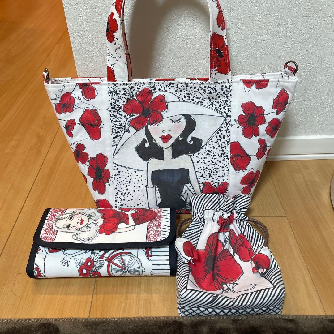 特価　長財布　やりくり財布　ハンドメイド　トートバッグ　巾着袋　ロラライハリス