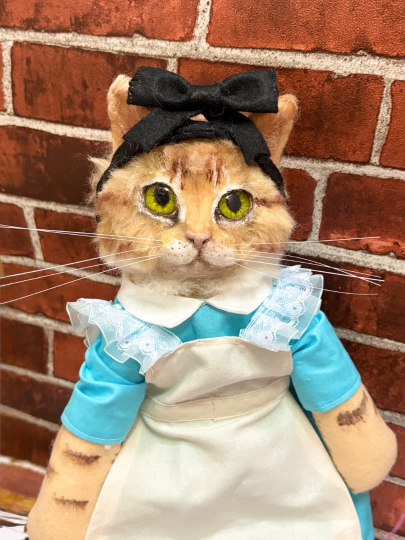 A猫 不思議の国のアリスイメージアートドール【ハンドメイド ぬいぐるみ 猫うさぎ