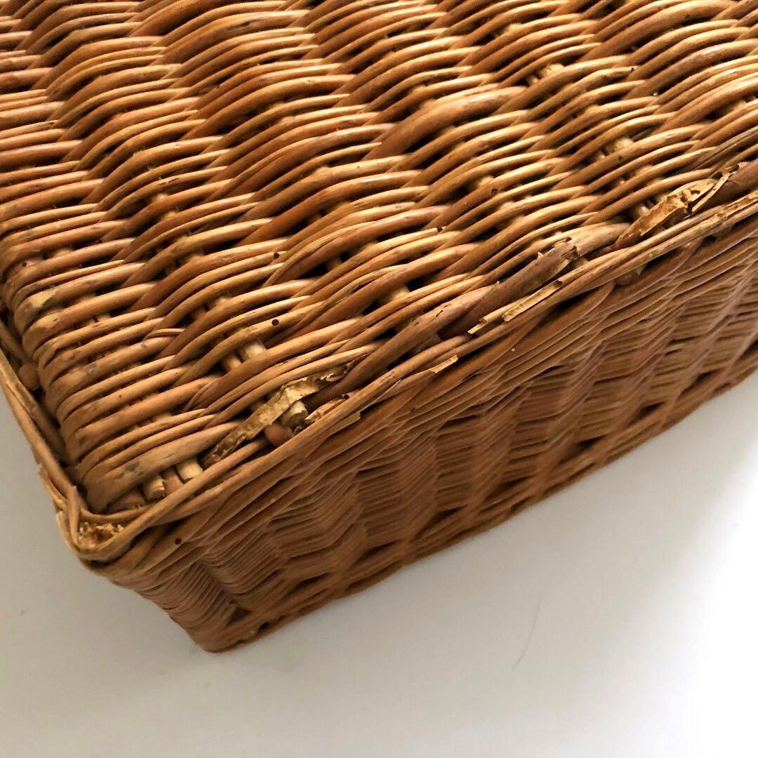 イギリス　アンティーク　ピクニックバスケット