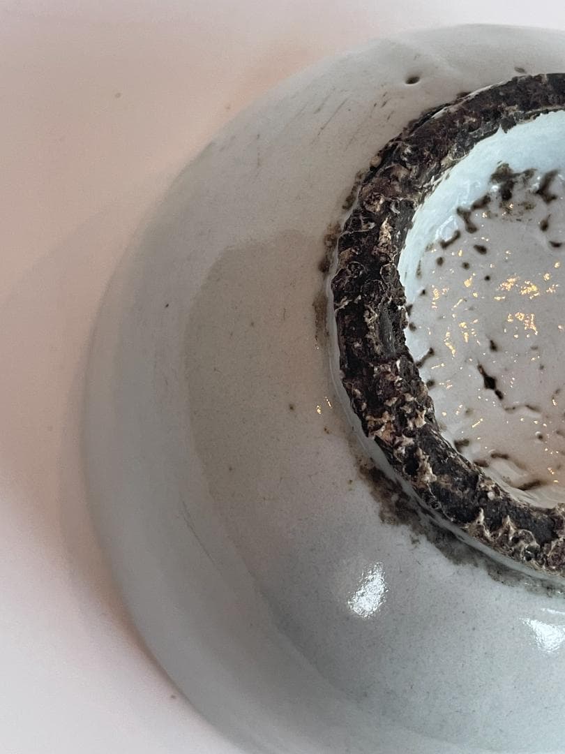 古渡 白磁碗 清代中後期 中国 南方民窯 唐物 茶碗 14.3cm 古陶磁 古玩