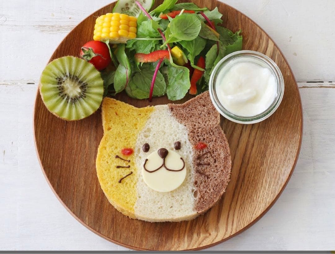 2個セット　ねこパン　食パン型 1斤型　アルミメッキ銅製