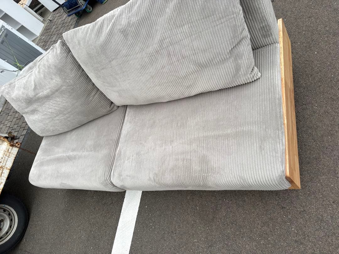 ベルーナ　コーデュロイ 2人掛けソファ ソファーベッド　中古品