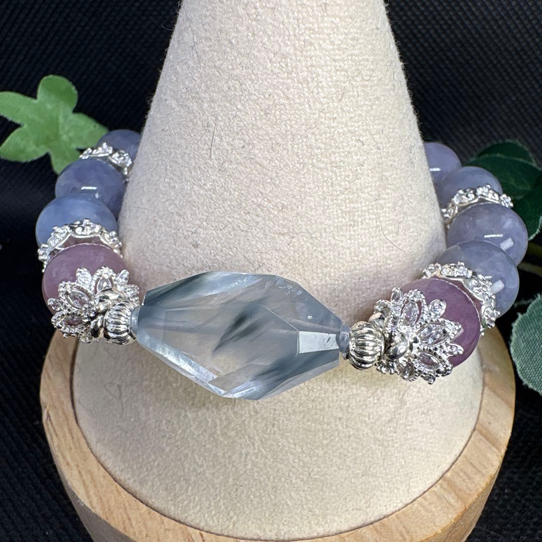 【希少】ブルーラビットヘアルチルクォーツ　【良質】ブルーローズクォーツ