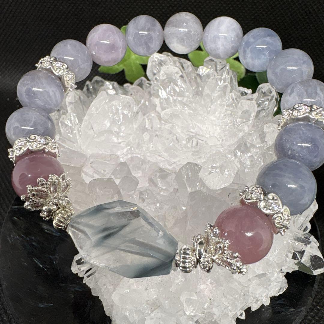 【希少】ブルーラビットヘアルチルクォーツ　【良質】ブルーローズクォーツ