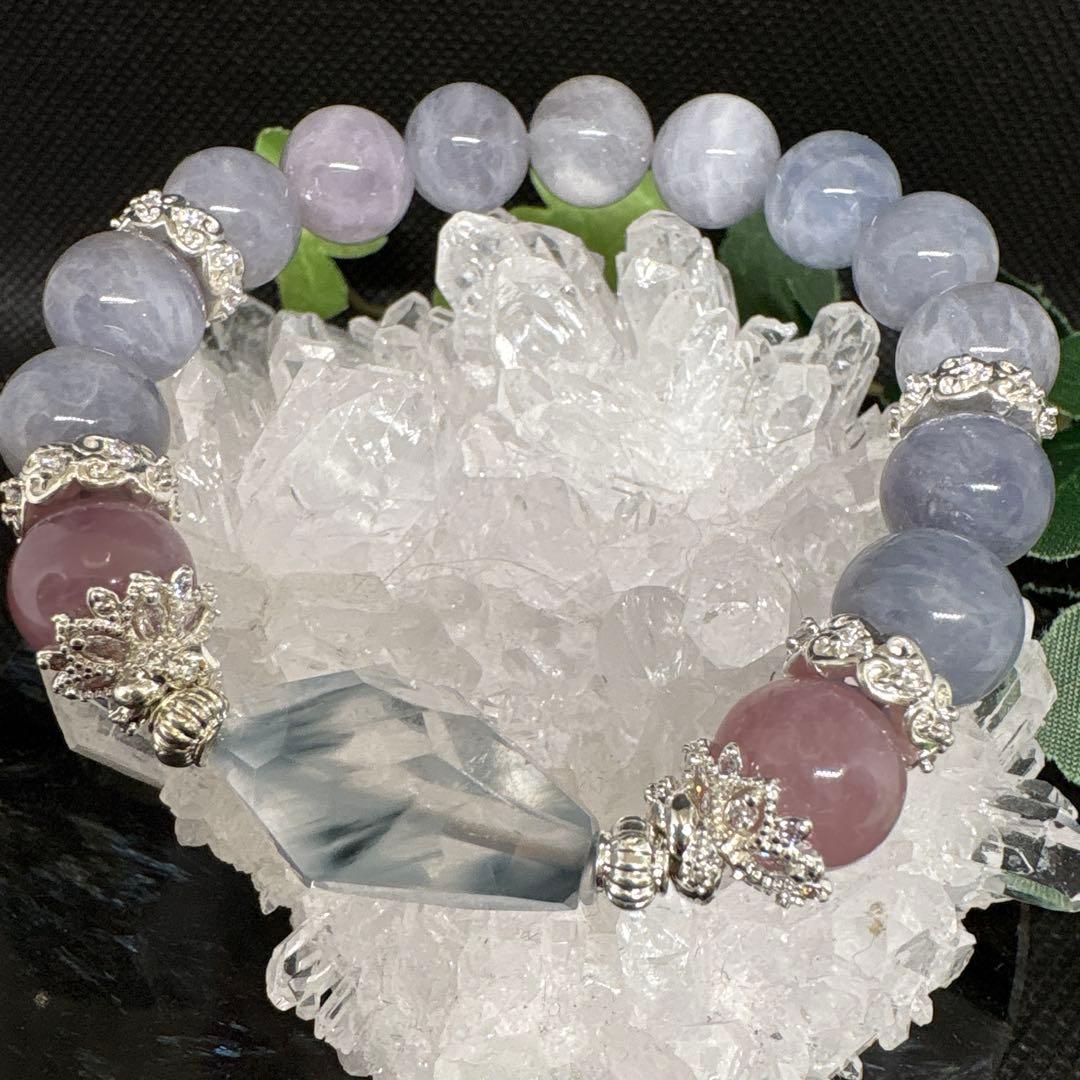 【希少】ブルーラビットヘアルチルクォーツ　【良質】ブルーローズクォーツ