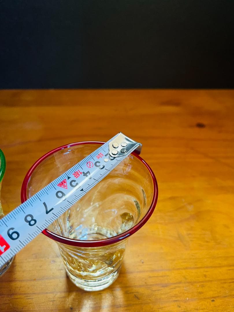 倉敷ガラス　 吹きガラス　小谷真三　グラス　ビールグラス　2客