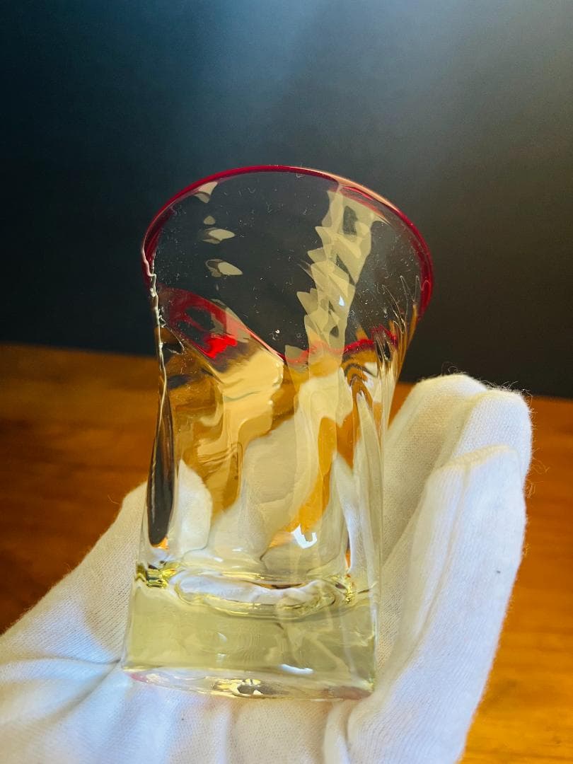 倉敷ガラス　 吹きガラス　小谷真三　グラス　ビールグラス　2客
