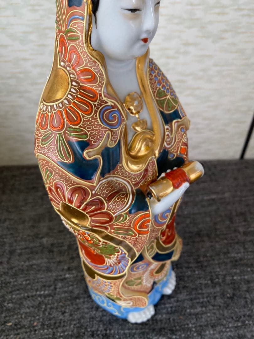 九谷焼　観音菩薩像　置物　縁起置物　骨董