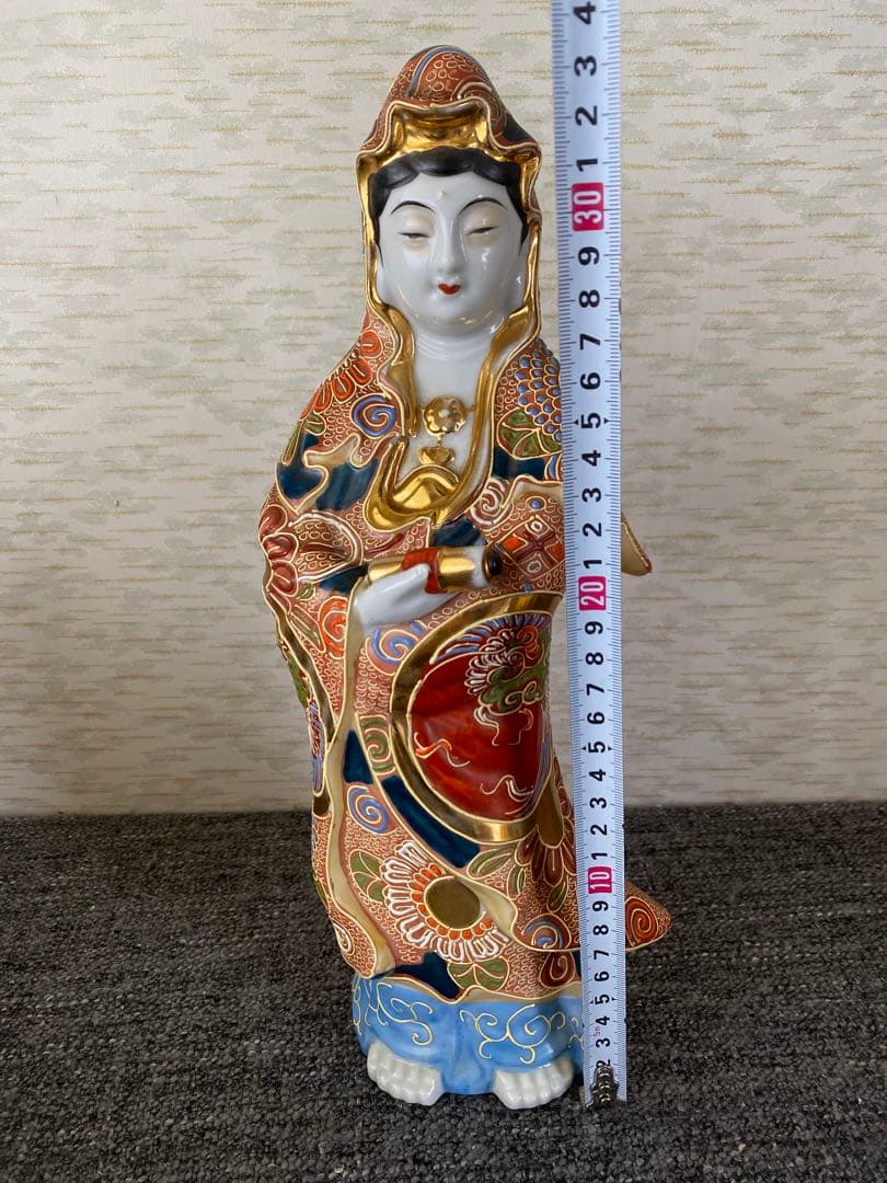 九谷焼　観音菩薩像　置物　縁起置物　骨董