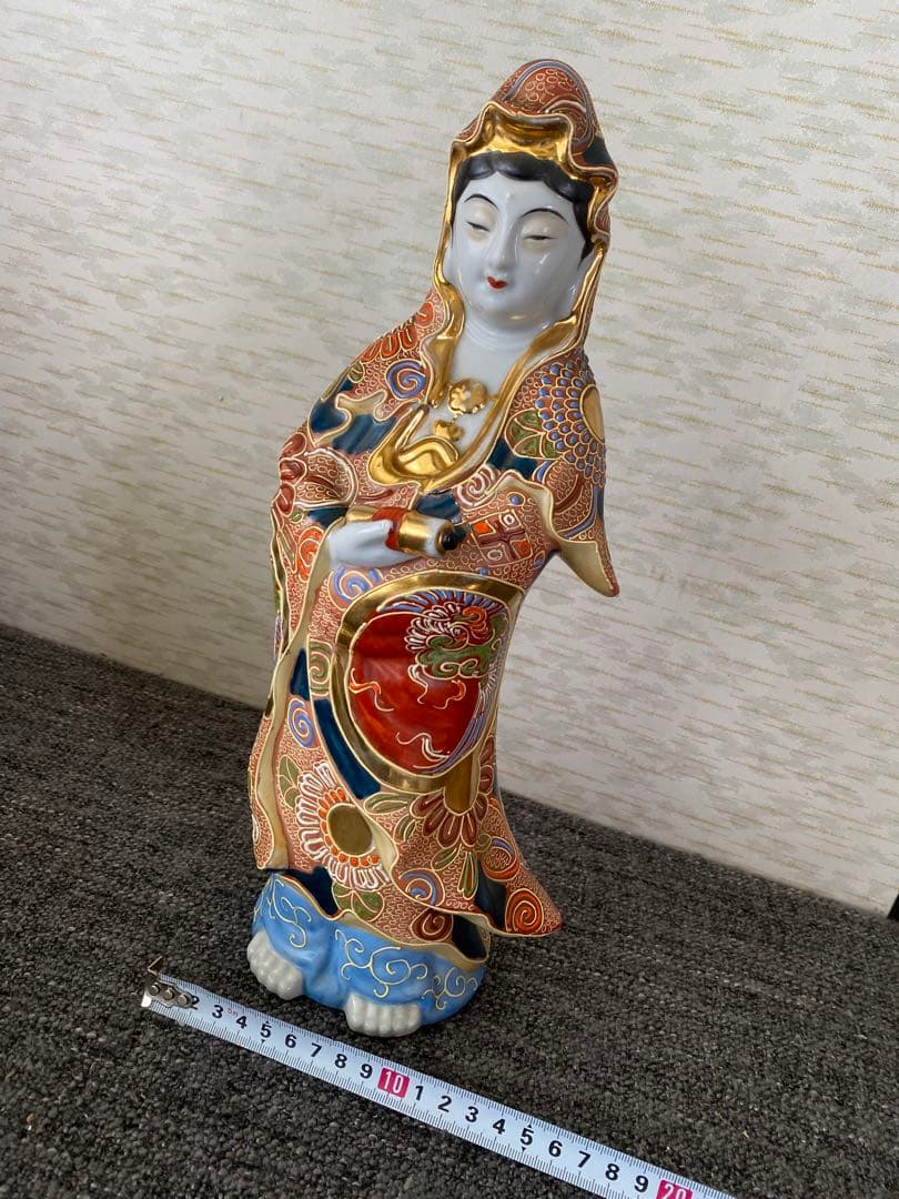 九谷焼　観音菩薩像　置物　縁起置物　骨董
