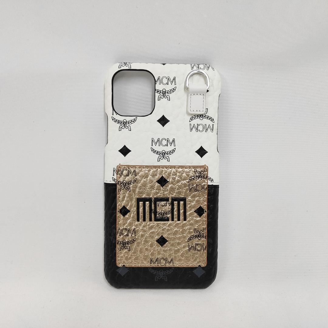 新品 未使用 MCM ヴィセトス スプライシング iPhone用ケース ブラック